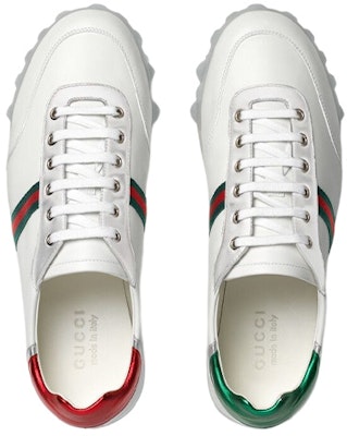 GUCCI古馳 時尚系帶 低筒 運動休閒鞋 男款 白色 Lookbook GUCCI古馳 時尚系帶 低筒 運動休閒鞋 男款 白色