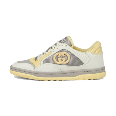 (W) Gucci Mac80 Embroidered Sneakers 'White Grey Yellow'