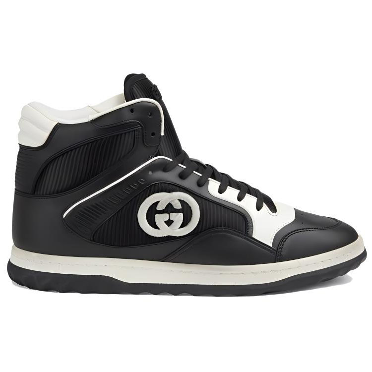 Order Gucci MAC80 High 'Hitam Putih Pudar' 776820-AACN6-1090