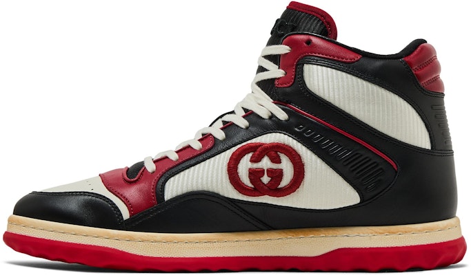 Gucci MAC80 Tinggi 'Hitam Putih Merah' 762060-AACN5-1050 Lookbook Gucci MAC80 Tinggi 'Hitam Putih Merah' 762060-AACN5-1050