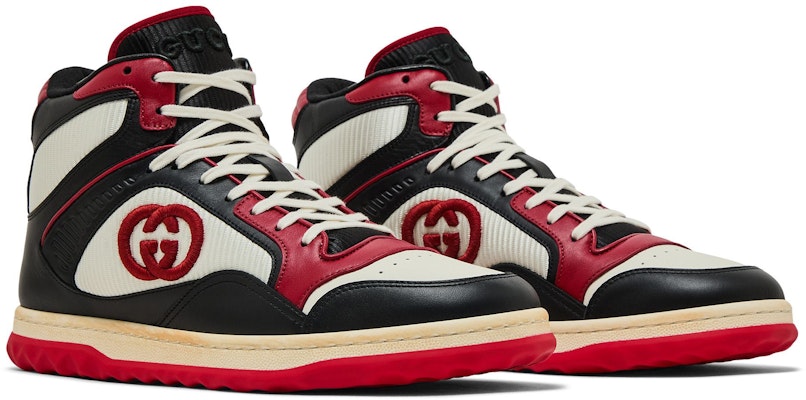 Gucci MAC80 Tinggi 'Hitam Putih Merah' 762060-AACN5-1050 Cheap Gucci MAC80 Tinggi 'Hitam Putih Merah' 762060-AACN5-1050