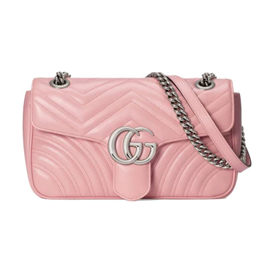 Gucci Marmont Shoulder Bag GG Small Pastel Pink