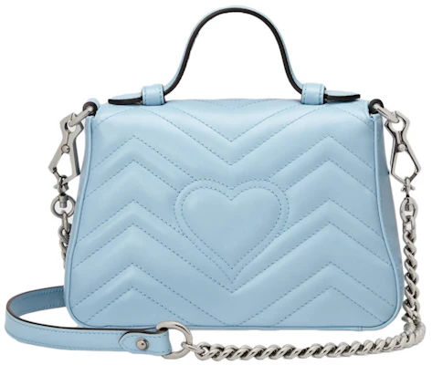 グッチ マーモント トップハンドルバッグ GG ミニ パステルブルー Order グッチ マーモント トップハンドルバッグ GG ミニ パステルブルー