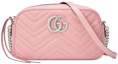 Buy グッチ マーモント ジップ アラウンド ショルダーバッグ GG スモール パステルピンク