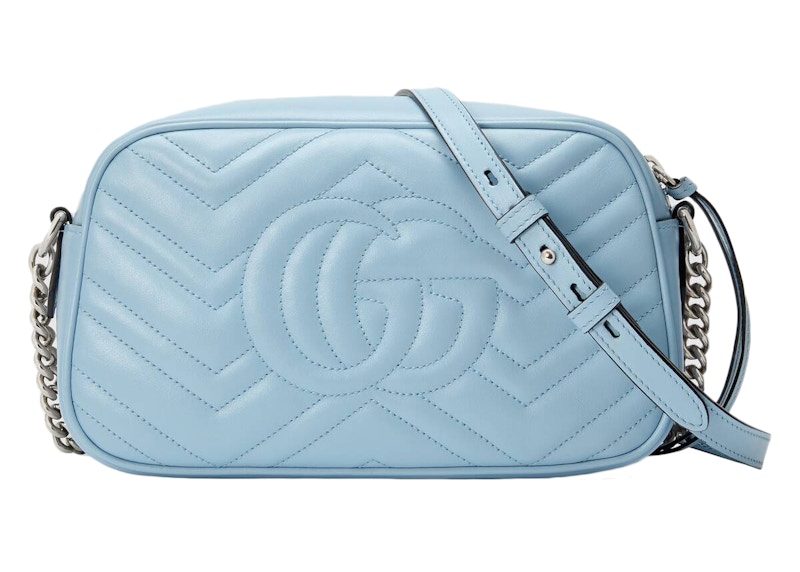 Order グッチ マーモント ジップ ショルダーバッグ (パステルブルー)
