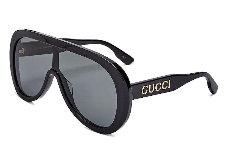 Buy Gucci 黑色口罩飛行員太陽眼鏡 (GG1370S 001 99)