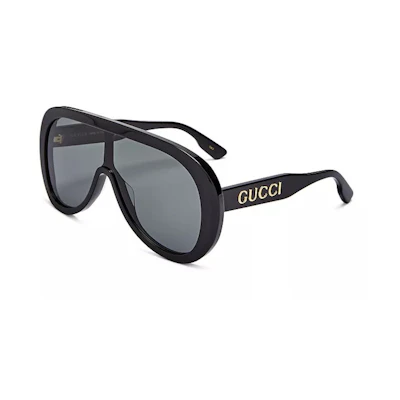 Gucci Mask Sunglasses Black/Gold (GG1370S 001)