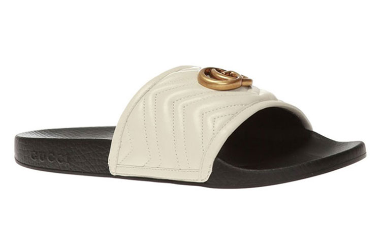 Order Gucci Matelassé Slide ''Mystic White Double G'' Sandalen 603701-0R030-9022