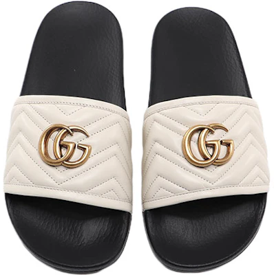 Gucci Matelassé Slide ''Mystic White Double G'' Sandalen 603701-0R030-9022 Shop Gucci Matelassé Slide ''Mystic White Double G'' Sandalen 603701-0R030-9022