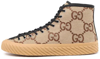Gucci Maxi GG High Top Beige Ebony 703034-UKOH0-2590 Gucci Maxi GG High Top Beige Ebony 703034-UKOH0-2590