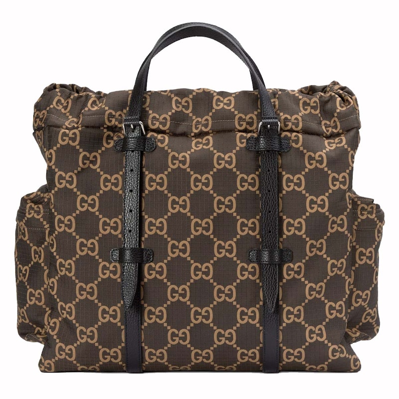 Gucci Medium GG Polyester Tote Bag Ebony/Beige 圖 2