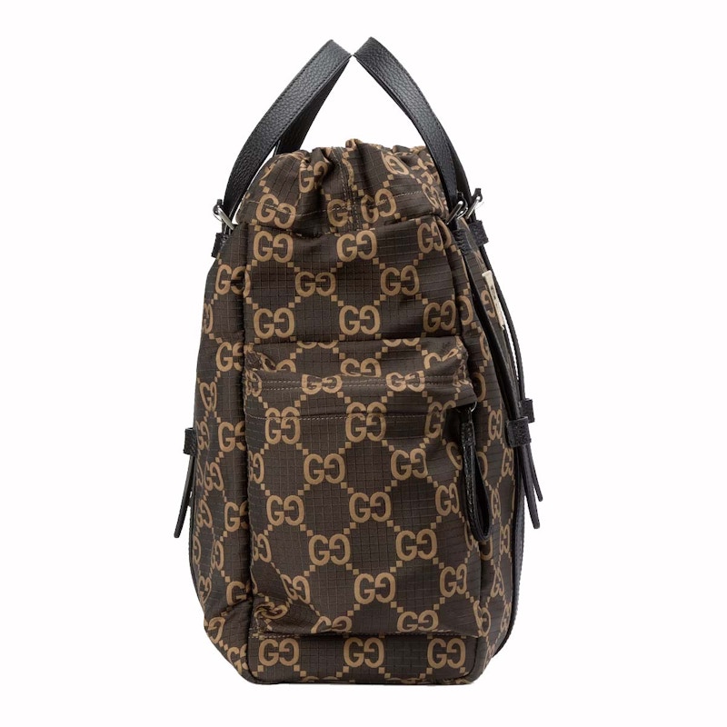 Gucci Medium GG Polyester Tote Bag Ebony/Beige 圖 3