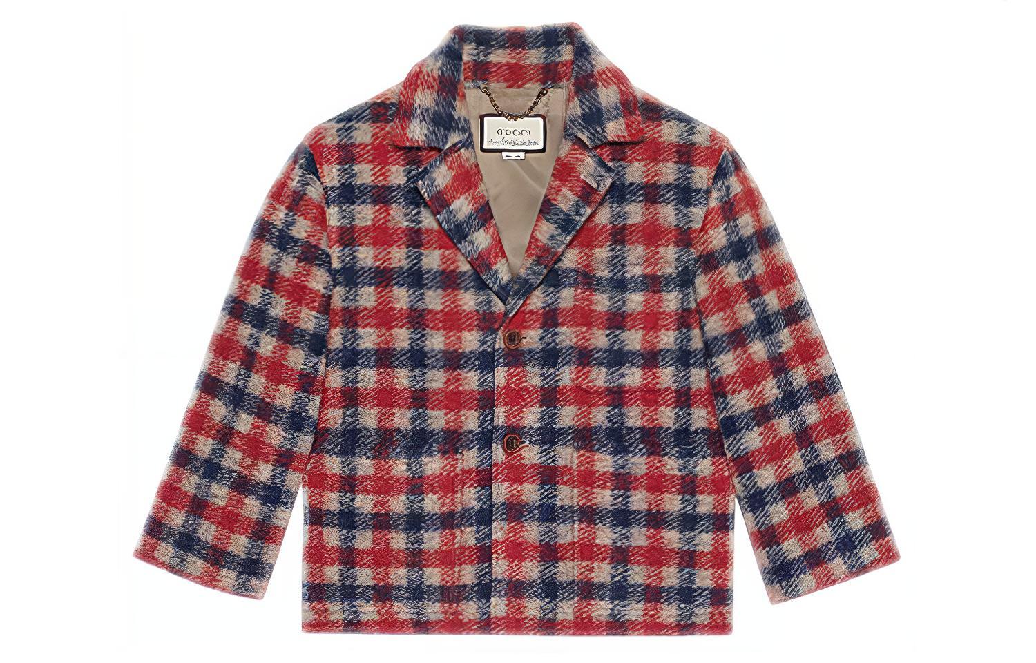 Gucci Men’s Checkered Wool Suit Jacket Multicolor Check Plaid 624419-ZAE13-9508