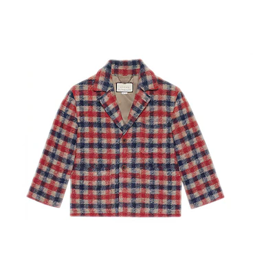 Gucci Men’s Checkered Wool Suit Jacket Multicolor Check Plaid 624419-ZAE13-9508