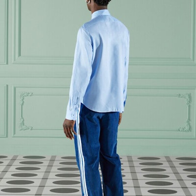 GUCCI 男士 FW22 淺藍刺繡Logo防曬長袖襯衫 703396-ZAK8B-4910 Purchase GUCCI 男士 FW22 淺藍刺繡Logo防曬長袖襯衫 703396-ZAK8B-4910