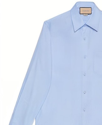 GUCCI 男士 FW22 淺藍刺繡Logo防曬長袖襯衫 703396-ZAK8B-4910 Details for GUCCI 男士 FW22 淺藍刺繡Logo防曬長袖襯衫 703396-ZAK8B-4910