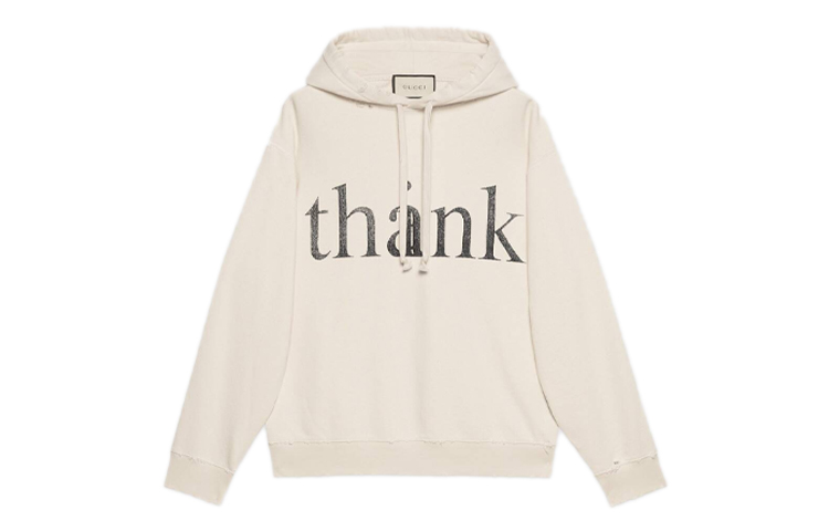 Gucci Men’s Hoodie with Logo Print, Off-White 634674-XJCXL-9232