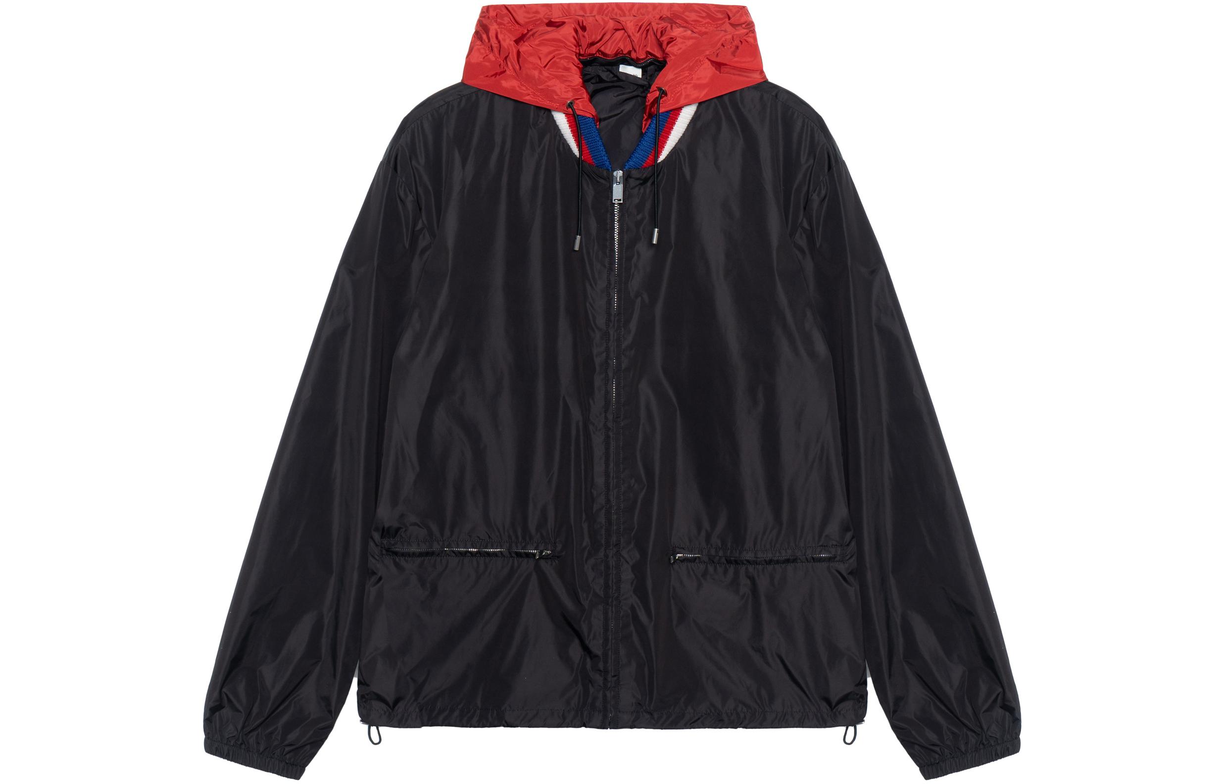 Gucci Mens Black Zip Hoodie Jacket with Back Logo Print 473302-Z719B-1155