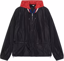 Gucci Mens Black Zip Hoodie Jacket with Back Logo Print 473302-Z719B-1155 Gucci Mens Black Zip Hoodie Jacket with Back Logo Print 473302-Z719B-1155