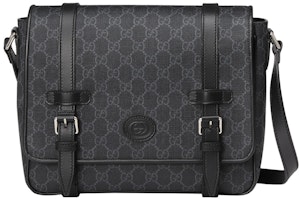 Gucci Messenger Bag GG Supreme Canvas Black/Grey Gucci Messenger Bag GG Supreme Canvas Black/Grey