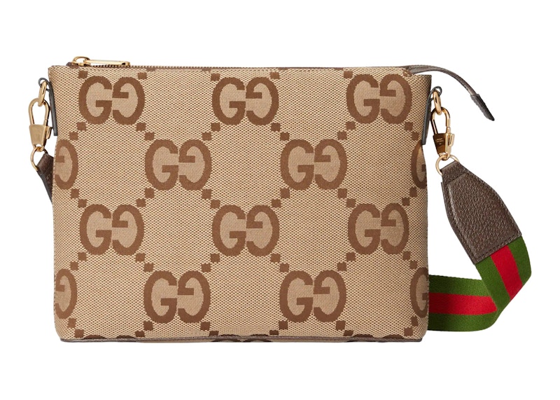 Gucci Messenger Bag Jumbo GG Camel/Ebony