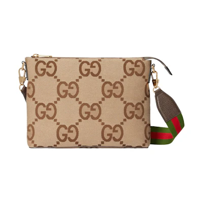 Gucci Messenger Bag Jumbo GG Camel/Ebony