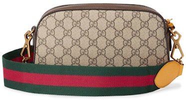 Gucci Messenger GG Supreme Coklat/Kuning Tali Web Hijau/Merah Order Gucci Messenger GG Supreme Coklat/Kuning Tali Web Hijau/Merah