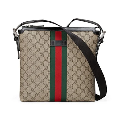 Gucci Messenger Supreme Web GG Brown/Red/Green