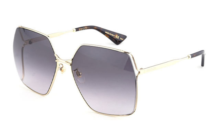 GUCCI Metal Aviator Square Frame Sunglasses Unisex GG0817S-001 圖 2