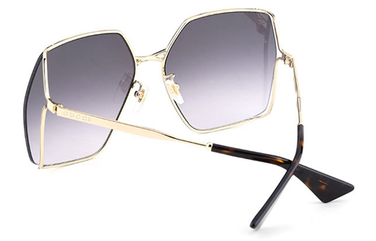 GUCCI Metal Aviator Square Frame Sunglasses Unisex GG0817S-001 圖 4