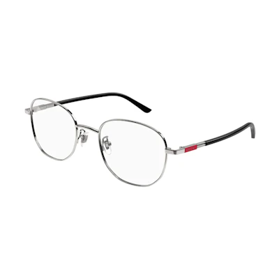 GUCCI Metal Frame Optical Glasses Ruthenium Red Frame Clear Lens GG1352O-001