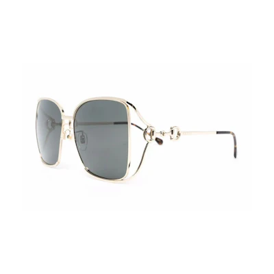 GUCCI Metal Square Sunglasses - Unisex Fashion Horsebit Design GG1020S002