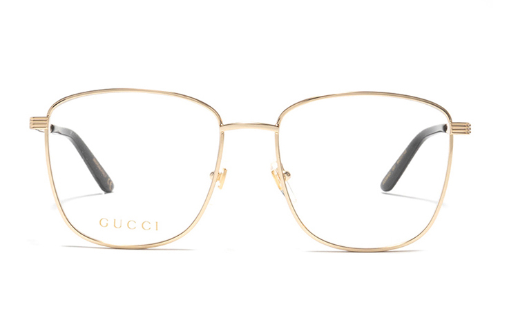 GUCCI Metallic Fashion Square Optical Eyeglass Frame Gold Unisex. GG0804O-003 圖 3