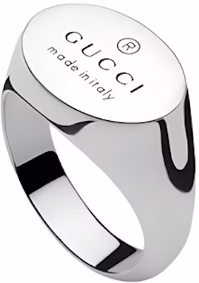 GUCCI Micro Logo Design 925 Silver Unisex Couple Ring - Silver. 797033J84008106 Buy GUCCI Micro Logo Design 925 Silver Unisex Couple Ring - Silver. 797033J84008106