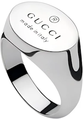GUCCI Micro Logo Design 925 Silver Unisex Couple Ring - Silver. 797033J84008106 Order GUCCI Micro Logo Design 925 Silver Unisex Couple Ring - Silver. 797033J84008106
