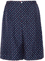 Gucci Mid-Rise Blue Shorts with Apple Print 624399-ZAE5P-4229 Gucci Mid-Rise Blue Shorts with Apple Print 624399-ZAE5P-4229