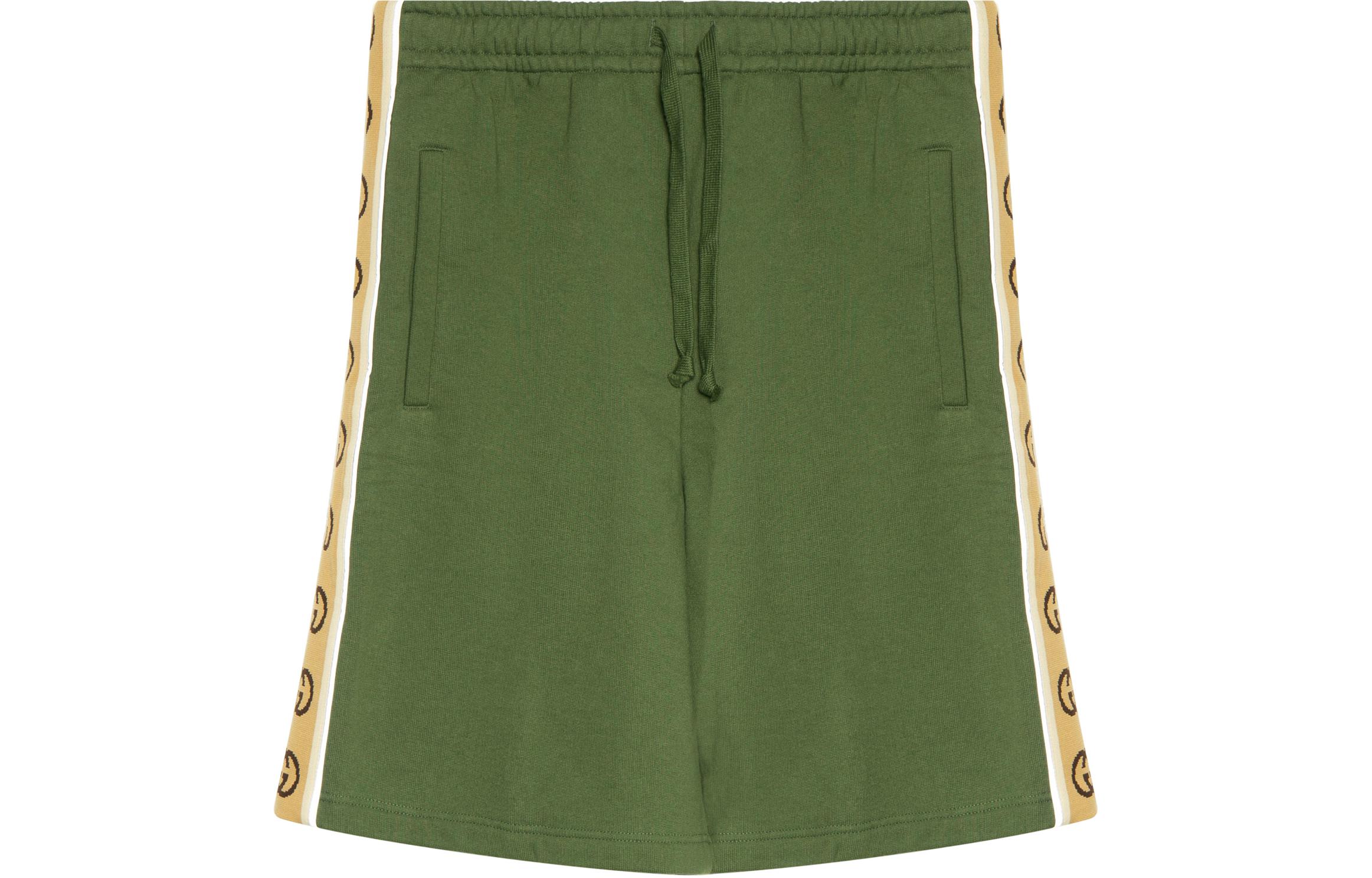 Gucci Mid-Rise Relaxed Knit Cotton Shorts Green 630715-XJBUW-3806