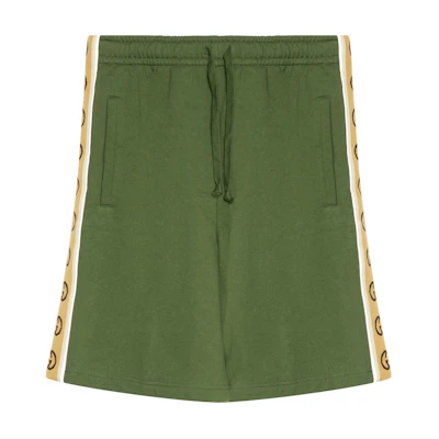 Gucci Mid-Rise Relaxed Knit Cotton Shorts Green 630715-XJBUW-3806