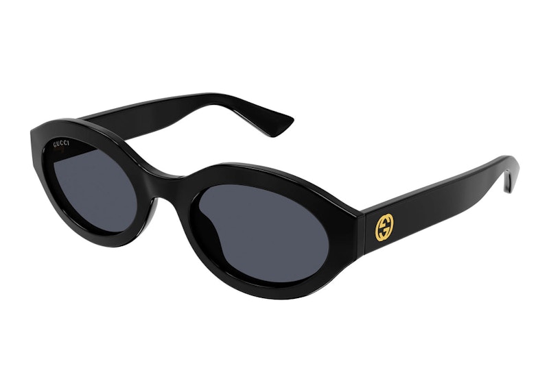 Gucci Minimal GG Logo Oval Sunglasses Black (GG1579S-001)