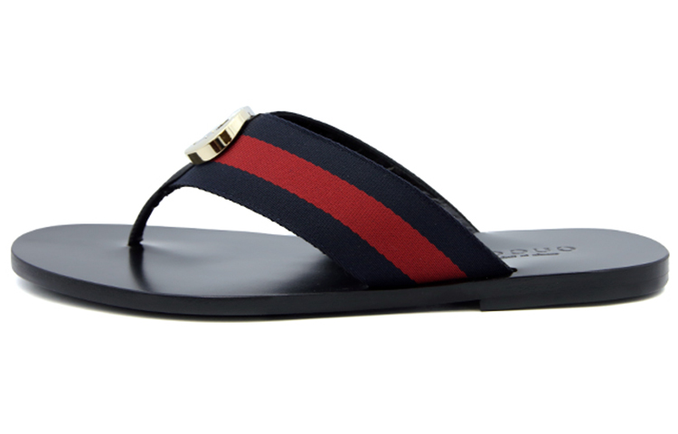 Gucci Minimalistic Casual Logo Stripe Fashion Black Slippers 630307-H9020-8472