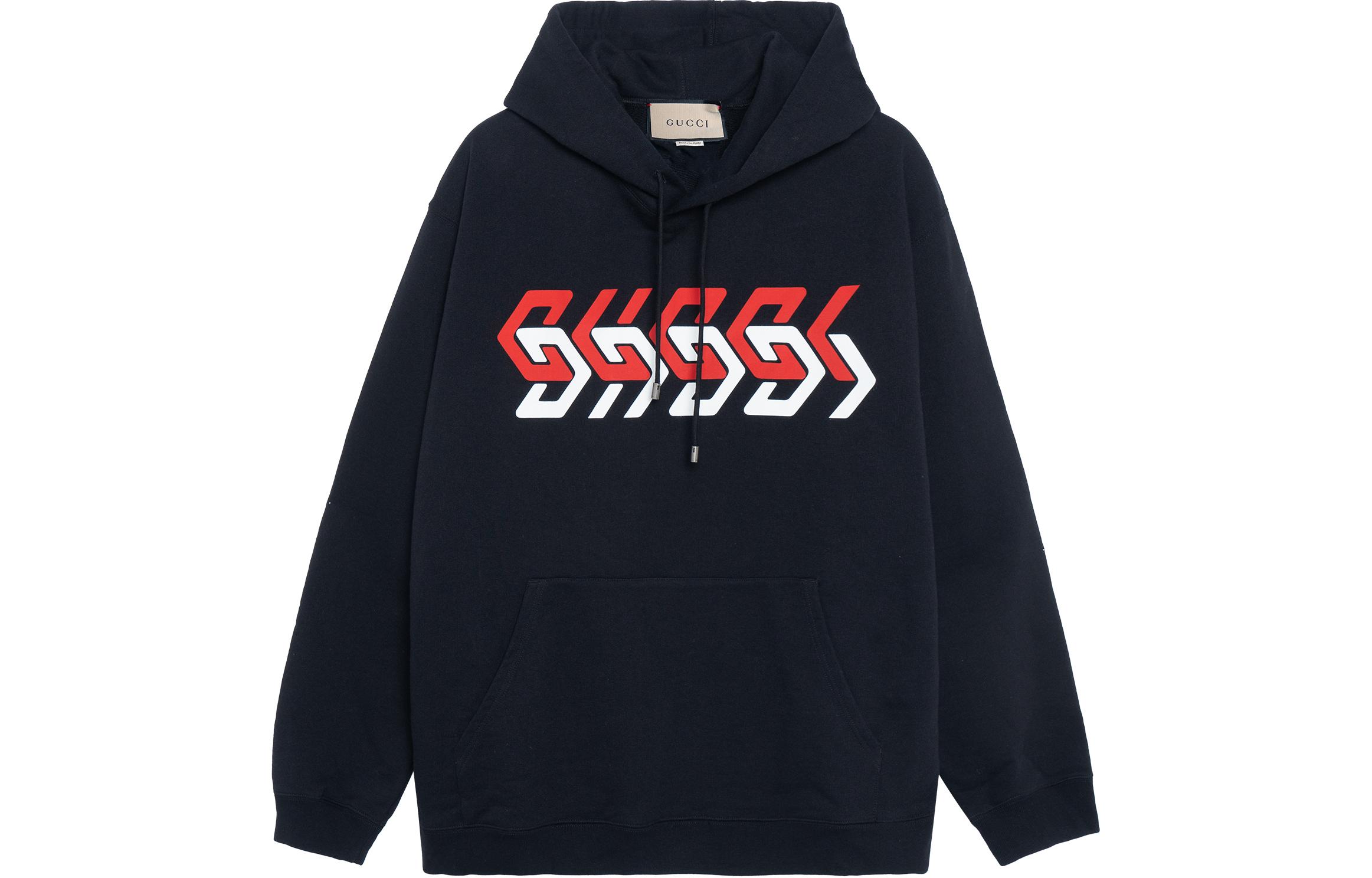 Gucci Mirror Effect Print Black Sweatshirt for Men 681210-XJDV3-1152