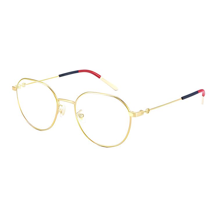 GUCCI Mirror Logo Alloy Square Optical Glasses Unisex Couple Style Multicolor GG0684O-1