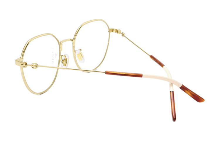 GUCCI Mirror Logo Alloy Square Optical Glasses Unisex Couple Style Multicolor GG0684O-1 圖 4