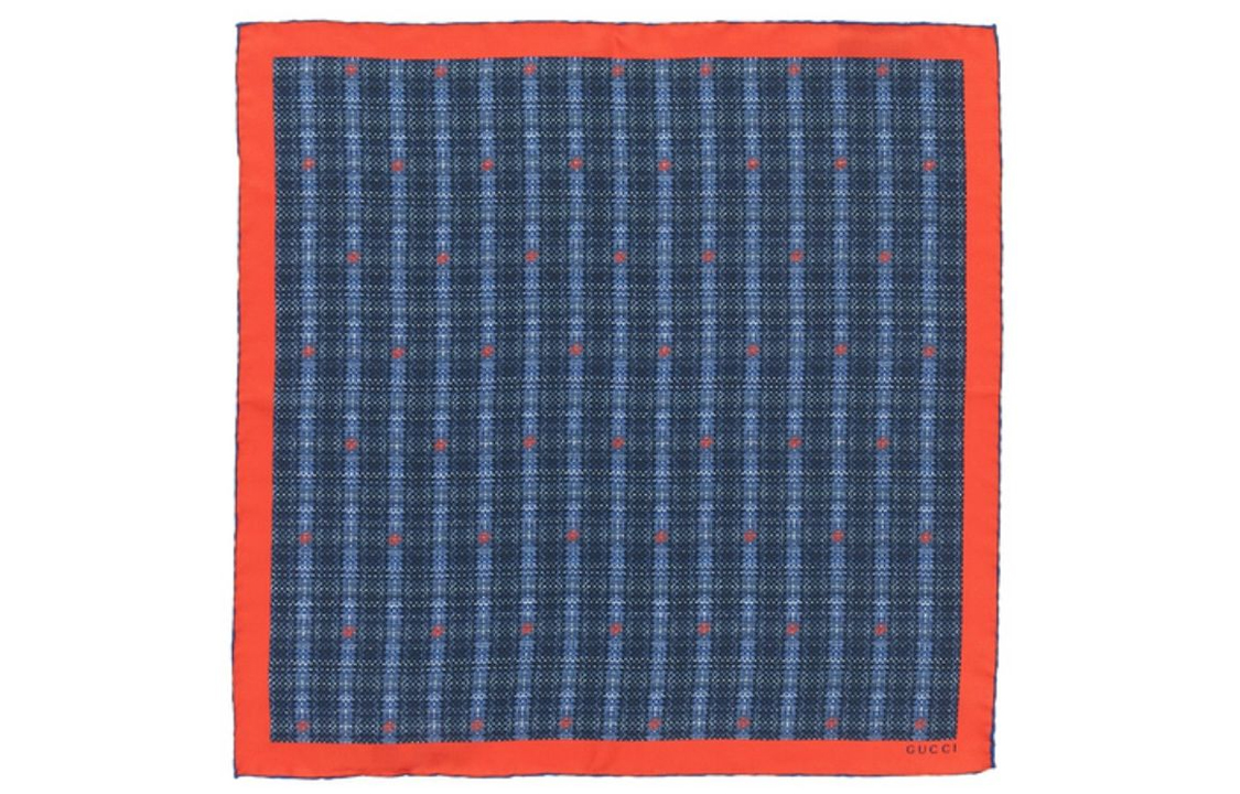 GUCCI Monogram Print Scarf Blue Unisex Couple Style Silk Scarf. 649644-4G001-4968 圖 2