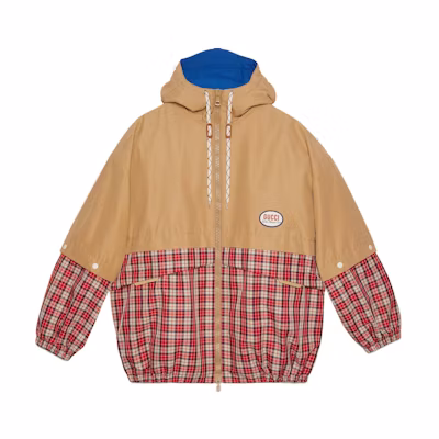 Gucci Multicolor Plaid Logo Embroidered Casual Jacket for Men 742811-Z8BJF-9260
