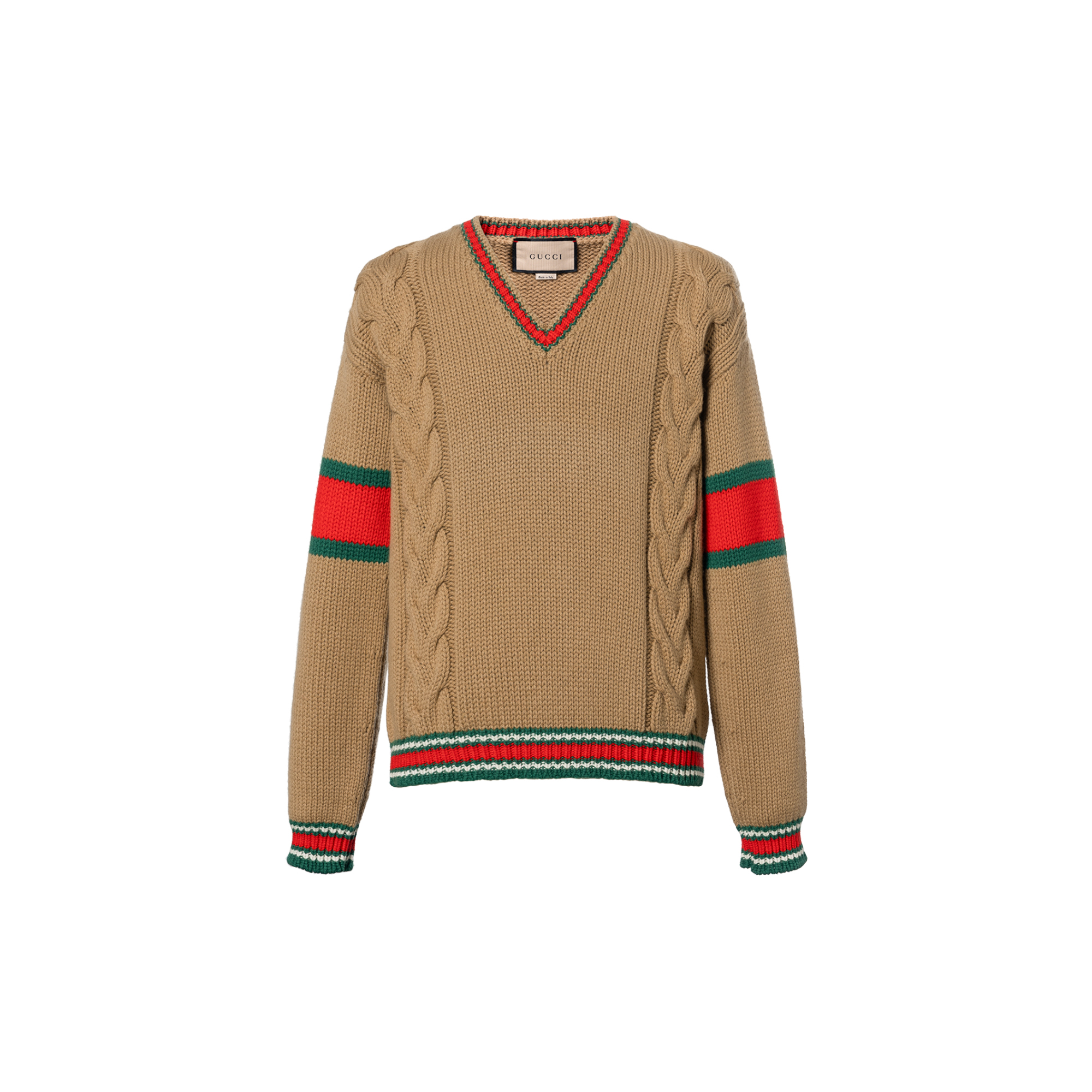 Gucci Multicolor V-Neck Striped Sweater 599210-XKA32-2602