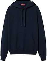 Gucci Navy Blue Embroidered Hooded Sweatshirt 788771-XJGLU-4215 Gucci Navy Blue Embroidered Hooded Sweatshirt 788771-XJGLU-4215
