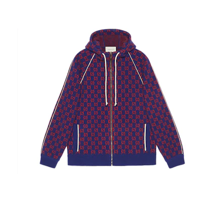 Gucci Navy Blue Hooded Aviator Jacket 599838-XKA4S-4913