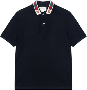 Gucci Polo Biru Tua dengan Jalur Web dan Kepala Harimau 545714-XJAGU-4685 Buy Gucci Polo Biru Tua dengan Jalur Web dan Kepala Harimau 545714-XJAGU-4685