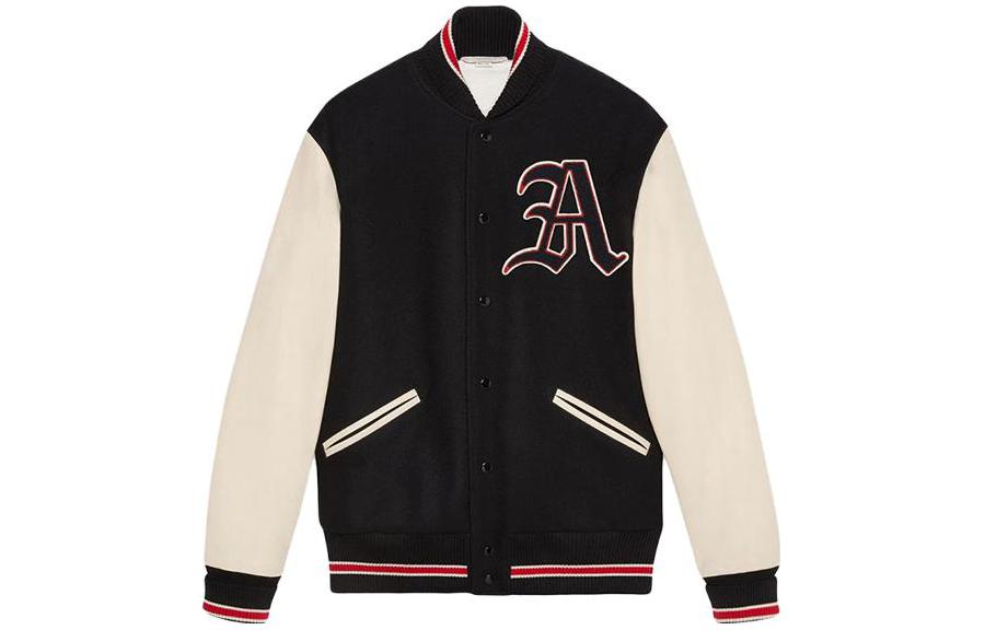 Gucci Navy Blue Stripe Letter Single-Breasted Jacket 545590-ZAAH1-1830